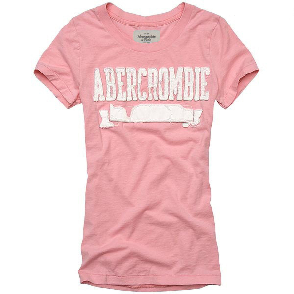 Abercrombie Fitch Mujeres De Cuello Redondo Corto Remera AF8171